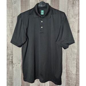 PRO TOUR Golf Short Sleeve Polo SHIRT Black Air Play Men's Size Large